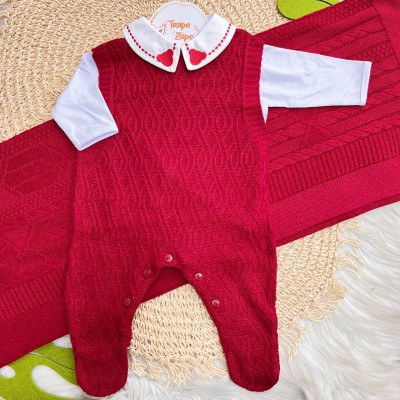 Saída de Maternidade Théo - Vermelho Saída de Maternidade Théo - Vermelho